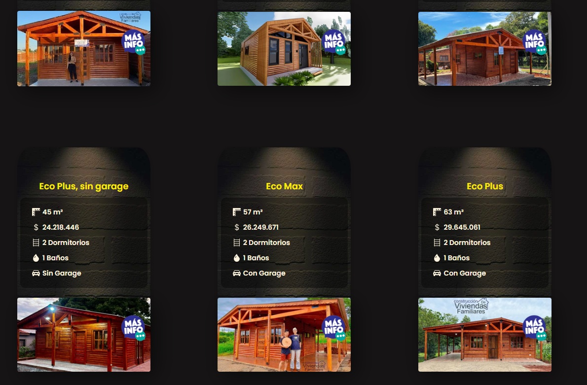 Página web para construcción de viviendas familiares